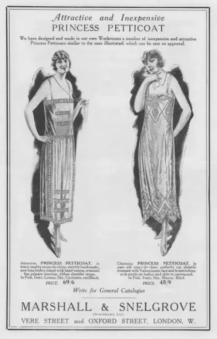 Framed Print : Advert for Marshall & Snelgrove Princess petticoat, 1923 Framed Print : Advert for Marshall & Snelgrove Princess petticoat, 1923