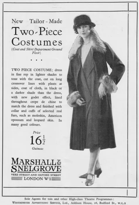 Framed Print : Advert for Marshall & Snelgrove two-piece costume, 1925 Framed Print : Advert for Marshall & Snelgrove two-piece costume, 1925