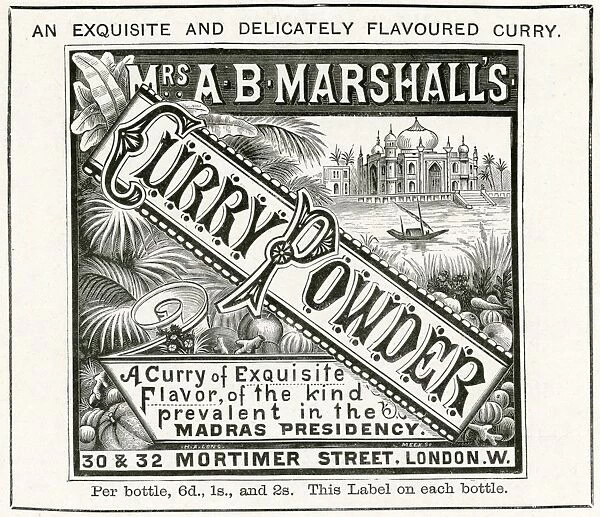 Advert for Marshalls curry powder 1899