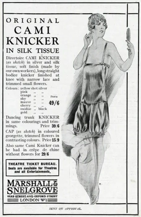 Framed Print : Advert for Marshalls & Snelgrove cami- knickers 1926 Framed Print : Advert for Marshalls & Snelgrove cami- knickers 1926