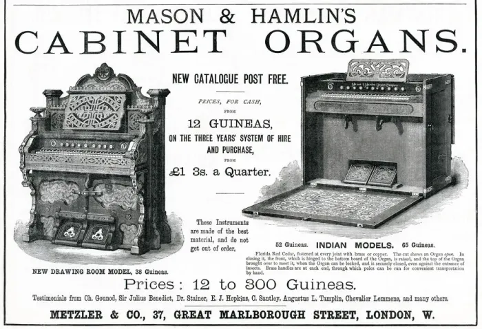 Framed Print : Advert for Masons & Hamlins cabinet organs 1877 Advert for Masons & Hamlins Framed Print : Advert for Masons & Hamlins cabinet organs 1877 Advert for Masons & Hamlins
