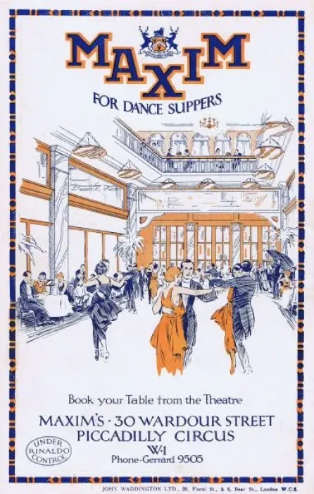 Framed Print : Advert for Maxims dance and Supper Club, London Framed Print : Advert for Maxims dance and Supper Club, London