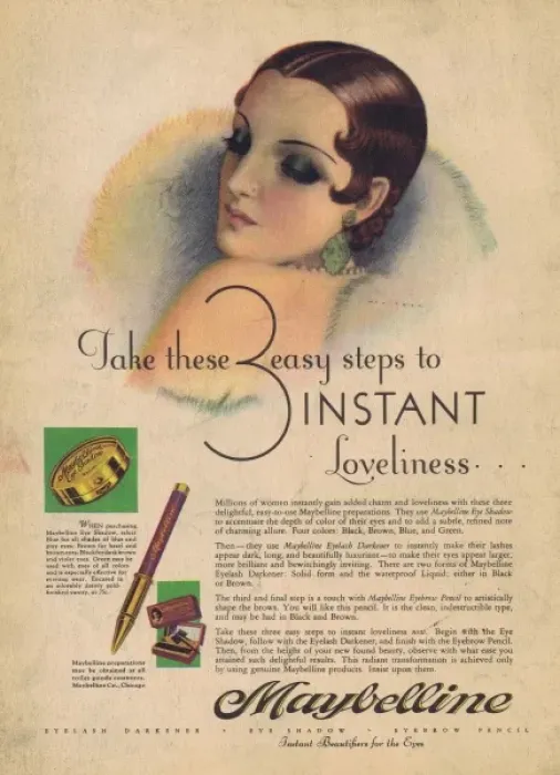 Framed Print : Advert for Maybelline, 1931 Framed Print : Advert for Maybelline, 1931