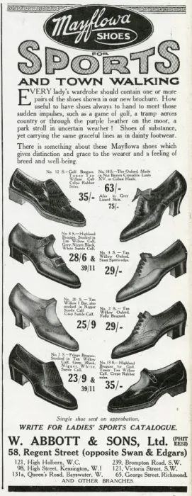 Framed Print : Advert for Mayflowa town walking womens shoes 1923 Framed Print : Advert for Mayflowa town walking womens shoes 1923