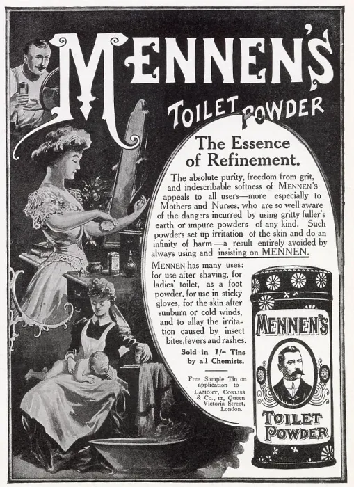 Framed Print : Advert for Mennen's - toilet powder 1910 Framed Print : Advert for Mennen's - toilet powder 1910