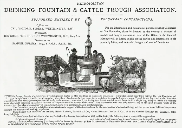 Framed Print : Advert for Metropolitan Drinking Fountain 1878 Framed Print : Advert for Metropolitan Drinking Fountain 1878