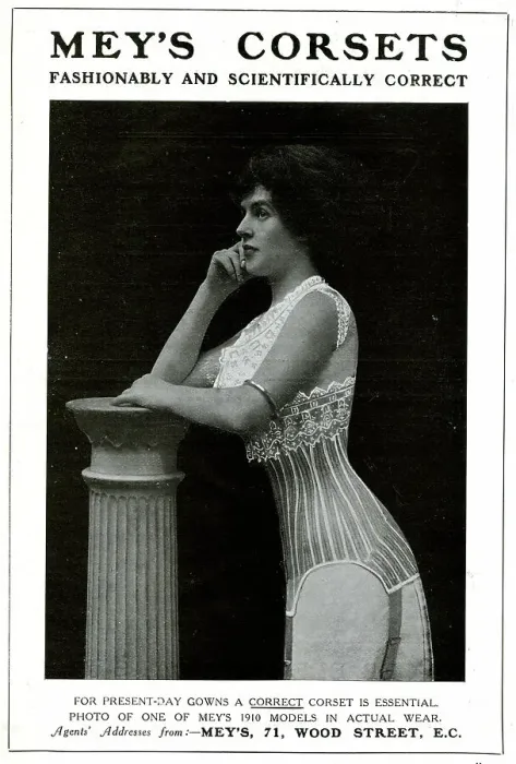 Framed Print : Advert, Mey's Corsets, Wood Street, London EC Framed Print : Advert, Mey's Corsets, Wood Street, London EC