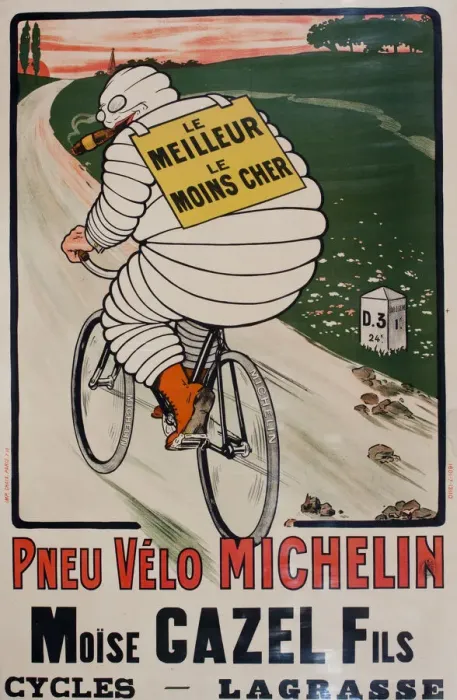 Framed Print : Advertisement for Michelin bicycle tyres Framed Print : Advertisement for Michelin bicycle tyres