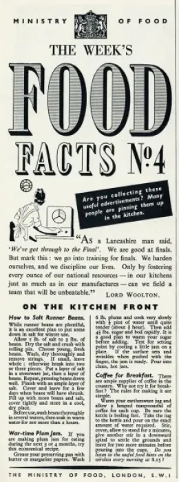 Framed Print : Advert for the Ministry of Food 1940 Framed Print : Advert for the Ministry of Food 1940