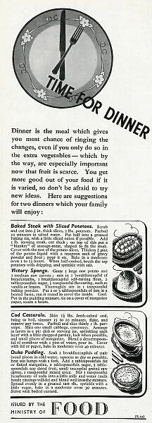Advert for The Ministry of Food 1942