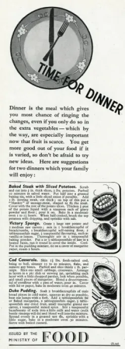 Framed Print : Advert for The Ministry of Food 1942 Framed Print : Advert for The Ministry of Food 1942