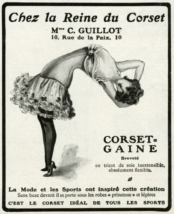 Framed Print : Advert for Mme Guillots Corsets 1906 Framed Print : Advert for Mme Guillots Corsets 1906