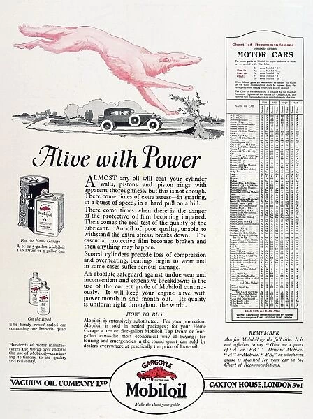 Advertisement for Mobil oil