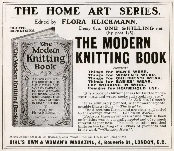 Framed Print : Advert for The Modern Knitting Book Framed Print : Advert for The Modern Knitting Book