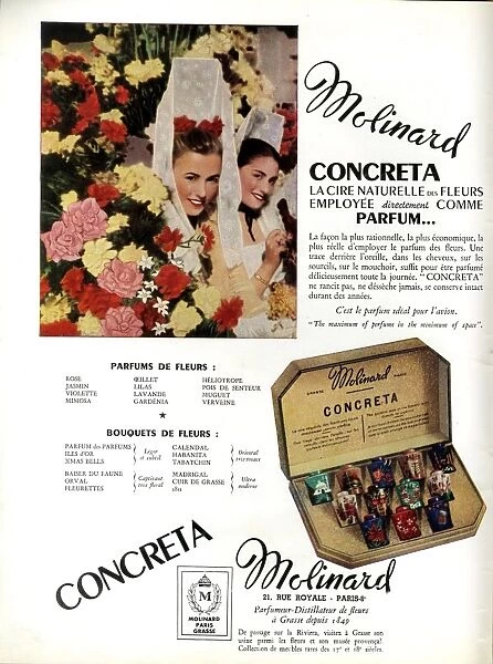 Advertisement for Molinard Concreta perfumes