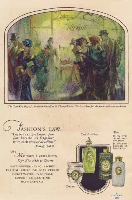 Framed Print : Advert for Monsieur Kerkoffs Djer-Kiss Aids to Charm, 1925 Framed Print : Advert for Monsieur Kerkoffs Djer-Kiss Aids to Charm, 1925