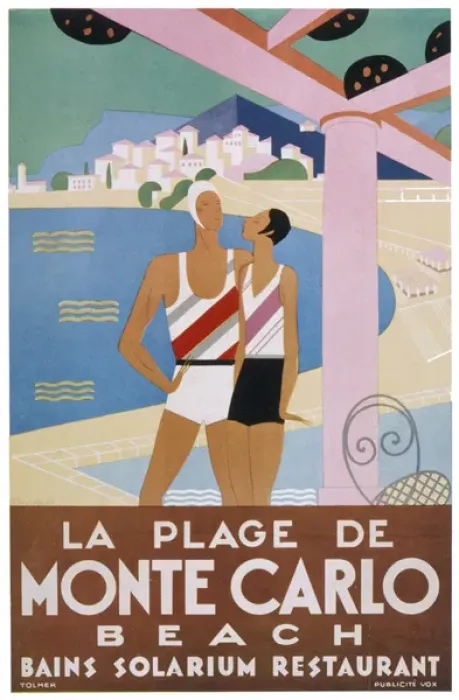 Framed Print : Advert for Monte Carlo beach Framed Print : Advert for Monte Carlo beach