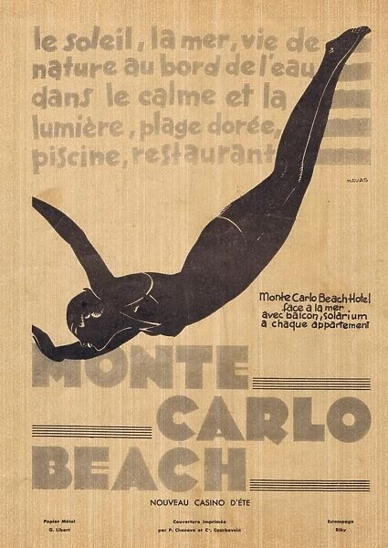 Advert for Monte Carlo Beach Hotel, 1931