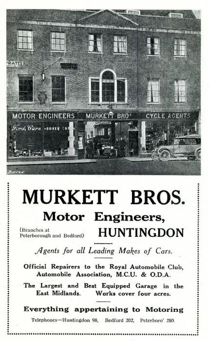 Framed Print : Advert for Murkett Bros, Motor Engineers, Huntingdon Framed Print : Advert for Murkett Bros, Motor Engineers, Huntingdon