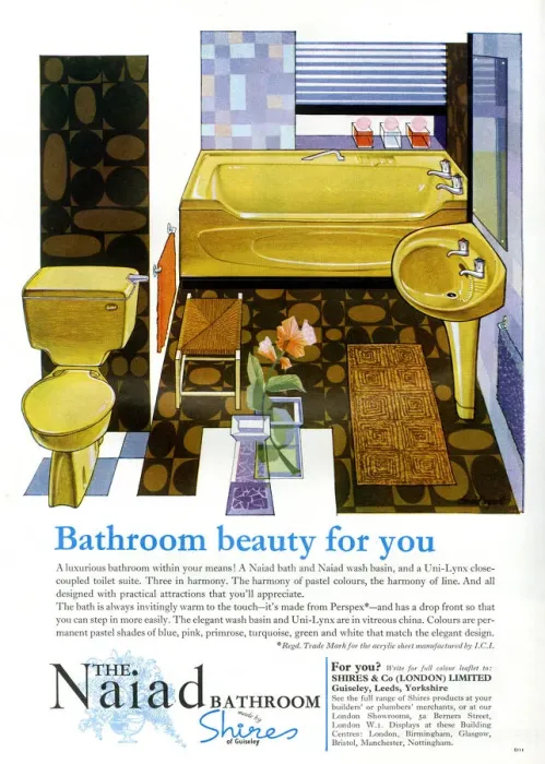 Framed Print : Advertisement - The Naiad Bathroom Framed Print : Advertisement - The Naiad Bathroom