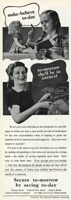 Framed Print : Advert from the National Saving Committee 1942 Framed Print : Advert from the National Saving Committee 1942