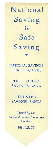 Advertisement for National Savings