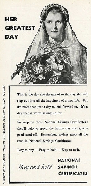 Advert for National Savings Certificates 1946