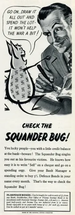 Framed Print : Advert from the National Savings Committee 1943 Framed Print : Advert from the National Savings Committee 1943