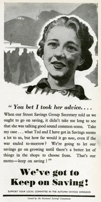 Framed Print : Advert for National Savings Committee 1944 Framed Print : Advert for National Savings Committee 1944