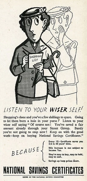 Advert from the National Savings Committee 1946