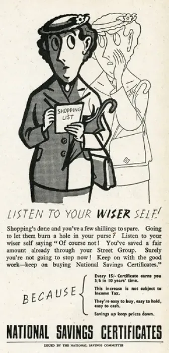 Framed Print : Advert from the National Savings Committee 1946 Framed Print : Advert from the National Savings Committee 1946