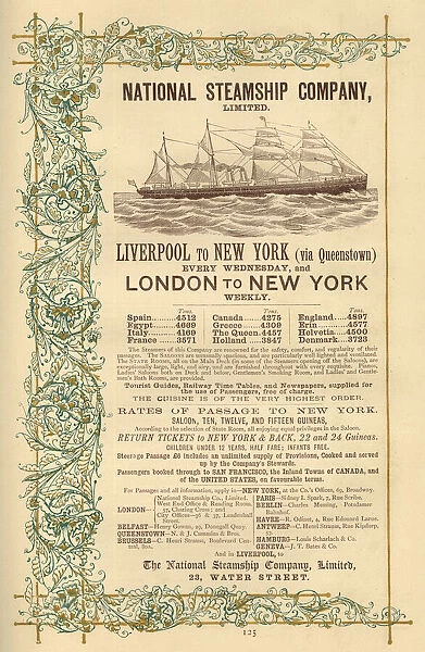 Advert, National Steamship Company Limited