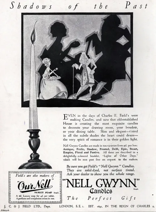 Framed Print : Advertisement for Nell Gwynn Candles Framed Print : Advertisement for Nell Gwynn Candles