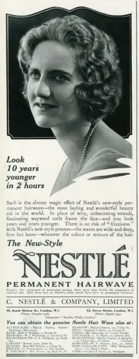 Framed Print : Advert for Nestle permanent hairwave 1923 Framed Print : Advert for Nestle permanent hairwave 1923