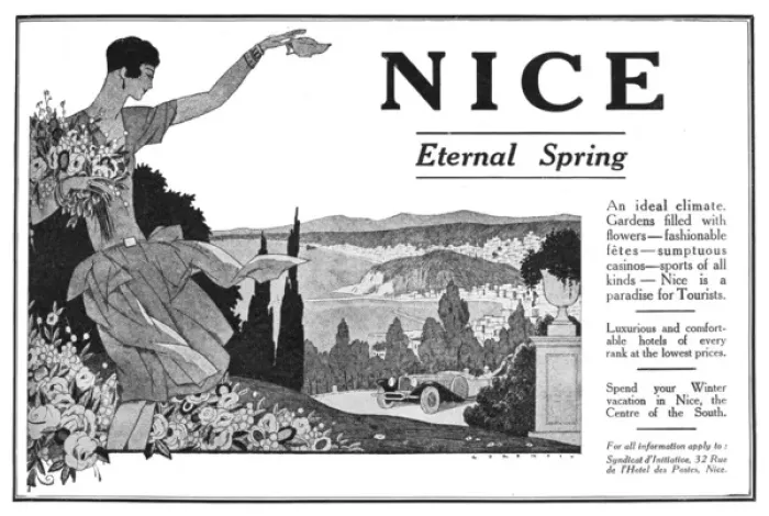 Framed Print : Advertisement for Nice on the French Riviera Framed Print : Advertisement for Nice on the French Riviera