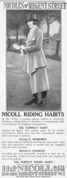 Framed Print : Advert for Nicoll Riding Habits, London, 1925