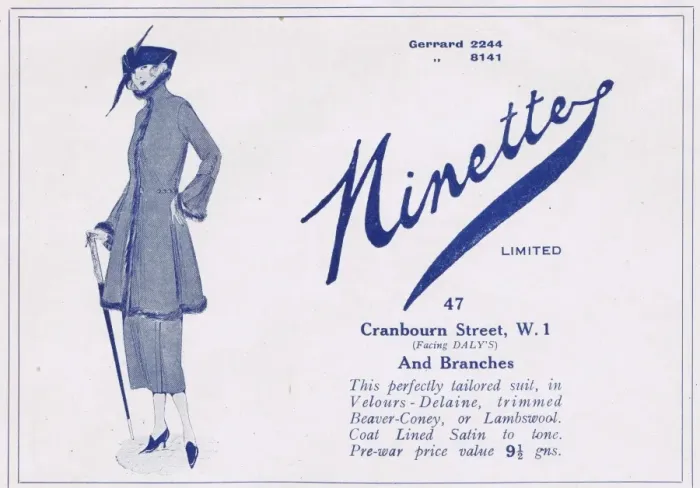 Framed Print : Advert for Ninette couture (London) 1920s Framed Print : Advert for Ninette couture (London) 1920s