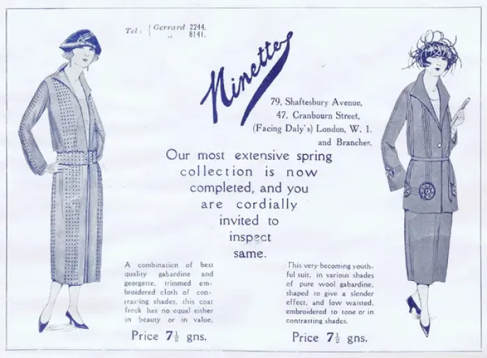 Framed Print : Advert for Ninette couture (London) 1920s Framed Print : Advert for Ninette couture (London) 1920s