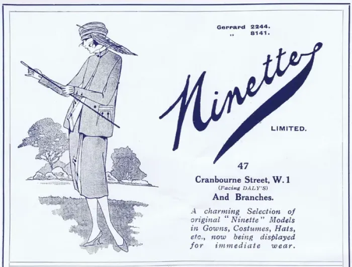 Framed Print : Advert for Ninette couture (London) 1920s Framed Print : Advert for Ninette couture (London) 1920s