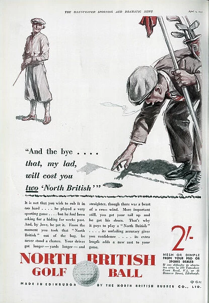 Advert for North British Golf Balls