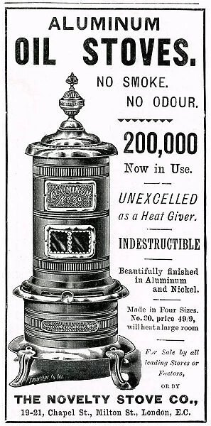 Advert for Novelty Stoves Co. 1899