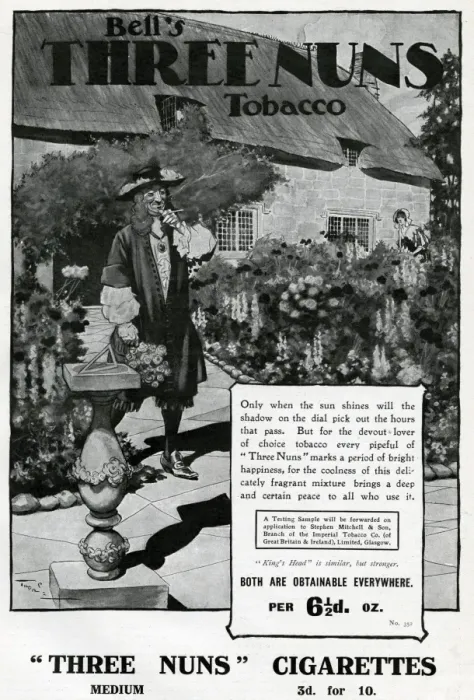 Framed Print : Advertisement for Three Nuns tobacco Framed Print : Advertisement for Three Nuns tobacco
