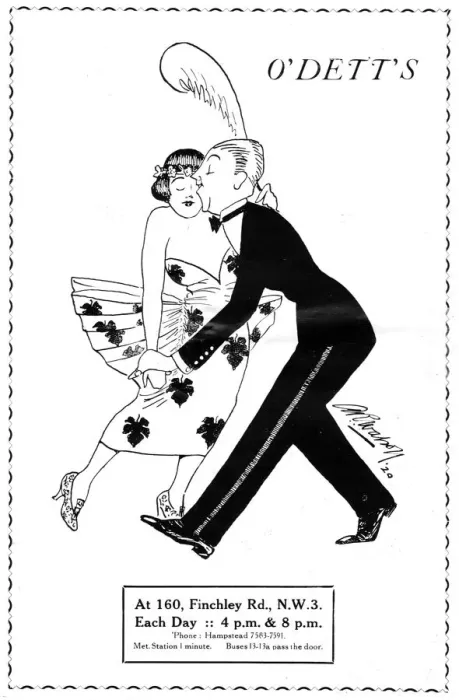 Framed Print : Advert for Odetts Dance Club, London, 1920 Framed Print : Advert for Odetts Dance Club, London, 1920