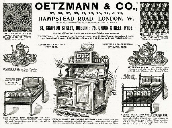 Advert for Oetzmann & Co. Victorian furniture 1896 Advert for Oetzmann & Co