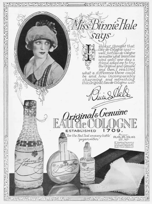 Framed Print : Advert for the Original and Genuine Eau de Cologne, 1926 Framed Print : Advert for the Original and Genuine Eau de Cologne, 1926