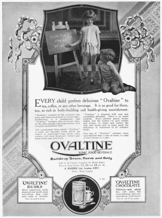 Framed Print : Advert for Ovaltine, 1925 Framed Print : Advert for Ovaltine, 1925