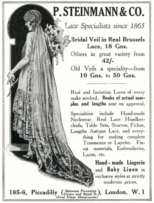 Framed Print : Advert for P. Steinmann and Co lace specialists 1930 Framed Print : Advert for P. Steinmann and Co lace specialists 1930
