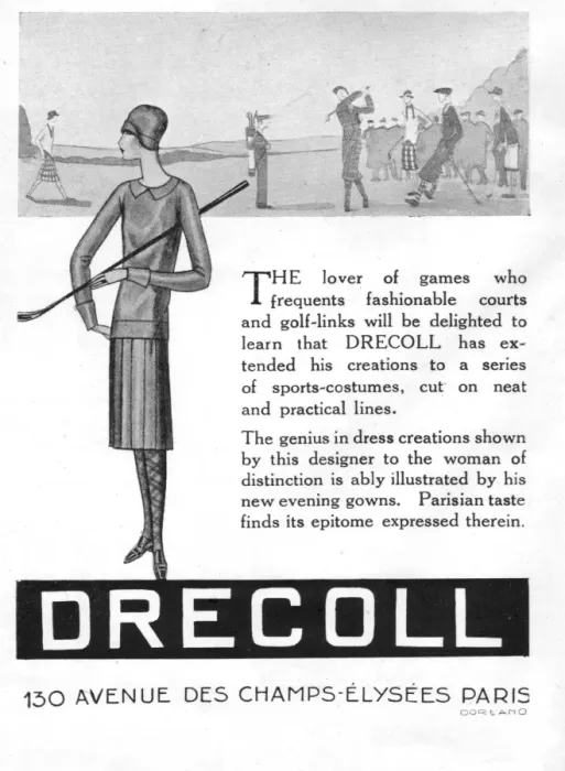 Framed Print : Advert for the Paris fashion house of Drecoll, 1926 Framed Print : Advert for the Paris fashion house of Drecoll, 1926