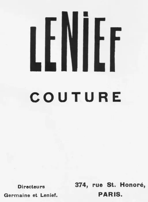Framed Print : Advert for the Parisian couturier Lenief, Paris, 1925 Framed Print : Advert for the Parisian couturier Lenief, Paris, 1925