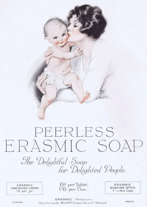 Framed Print : Advert for Peerless Erasmic Soap, 1925 Framed Print : Advert for Peerless Erasmic Soap, 1925